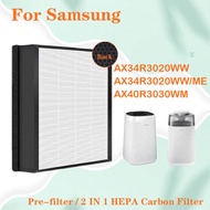 For Samsung air purifier AX34R3020 AX34R3020WW AX34R3020WW/ME AX40R3030WM Replacement 2 in 1 HEPA co