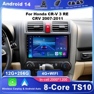 Car Radio For Honda CR-V 3 RE CRV 2007-2011 Navigation Player Multimedia Android Auto Carplay Touch 