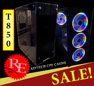 Keytech t850 Tempered Glass Gaming Desktop pc case