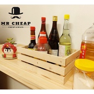 [Home Storage]Wood Storage Crate/Bottle Pine Wood Crate/Kitchen Storage Box/Storage Box/Storage Pota