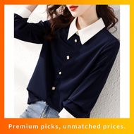 Office Wear Blouse Women Kroean Style Stitching Causal Shirt