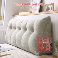 日式棉麻三角靠背軟墊/床頭靠墊/咕臣 Long Back Cushion 坐姿不正也給予最強承托 包邊立體 拉鏈設計可拆洗 袋鼠口袋 (手機/Remote Control專用) [SF25-63]