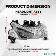 PHILED AEROX V1 HEADLIGHT ASSY CLEAR LENS PL-11242 HEAD LIGHT ASSEMBLY FOR YAMAHA AEROX V1 MOTORCYCL
