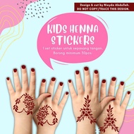 Sticker Inai Tangan Budak Corak Cute Design Terkini Stiker Henna Stencil Kids Murah Untuk  Sepasang 