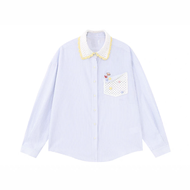 สินค้าลิขสิทธิ์แท้ IRIS BOUTIQUE Art styling IS082706 Colorblock Collar Shirt เสื้อเชิ้ต แขนยาว ใส่ส