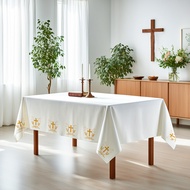 Cross Decor Christian Catholic Altar Tablecloth Holy Week Church Tablecloth