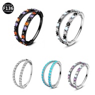 G23 Titanium Alloy 6-12mm Thin Rod Nose Ring Piercing Jewelry 0.8mm Gun Piercing Wheel Nail Piercing