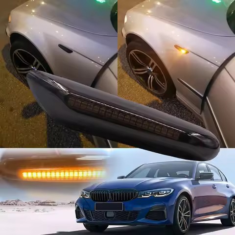 For BMW E46 E36 E60 E61 E90 E92 E93 E84 X1 X3 Flowing LED Fender Light Side Marker Error Free
