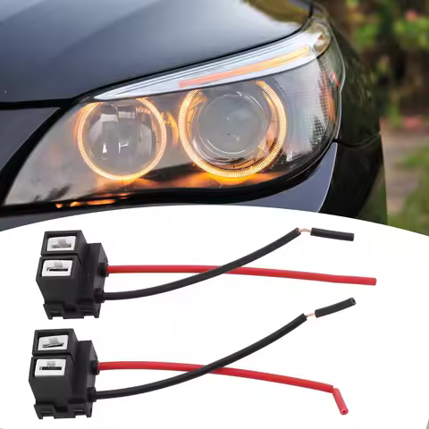 2pcs Car H7 Bulb Harness Sockets Auto Wire Connector Cable Plug For H7 LED Headligh Adapter Plug Con