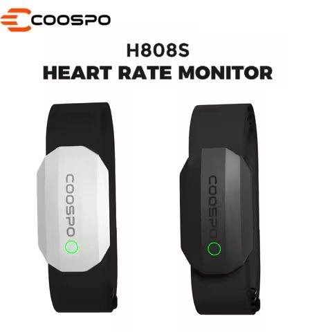 COOSPO H808S-W/B Heart Rate Sensor Chest Strap HRM Monitor BLE&ANT+/Realtimeheart rate/LEDIndicator/
