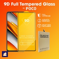 Poco F5 F4 F3 F2 F1 X5 X4 X3 Pro GT 4G 5G NFC Tempered Glass 9D Full Cover Clear Full Adhesive 9H Edge to Edge Tempered Glass