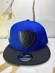 Topi New Era Las Vegas Raiders 60 Anniversary Royal and Black Metal 9Fifty Snapback