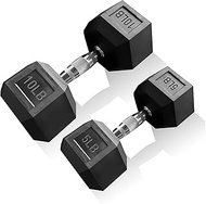 Dumbbell Set 15 lb-550 lb, Rubber Hex Free Weights Without Rack, Heavy-Duty Home Gym Equipment for S