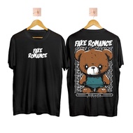 LOKAL HITAM Black Fake Romance Bear T-shirt /Local Brand Clothes/Local Brand Clothes/Others/Adult Me