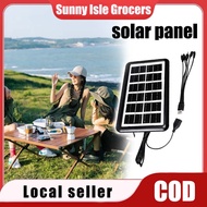 6V Portable Solar System with 5-in-1 Cable Phone USB Charger3m