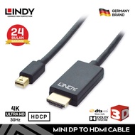 LINDY 2M Kabel Mini DisplayPort (DP) 1.2 to HDMI Adapter Cable