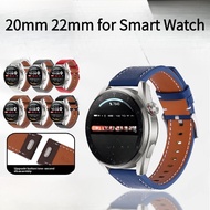 20mm  22mm Oil Edge Leather Watch Band for Smart watch GT2 GT3 Watch4 Smart watch GT4