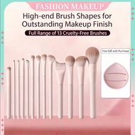 Ultimate 13Pcs Long Handle Makeup Brush Set Soft Anti-Bacterial Bristles Makeup Brush Strong Grip Pr