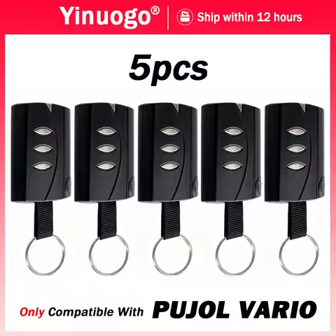 For PUJOL VARIO 433.92MHz Black Garage / Gate Remote Control Only Compatible With PUJOL VARIO 433MHz