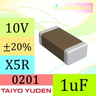 1uF ±20% 10V X5R 0201 0603(mm) SMD Multilayer Ceramic Capacitor MLCC SMT Taiyo Yuden LDK063ABJ105MP-