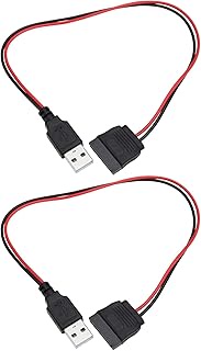 The Lord of the Tools 2pcs 30cm SATA 15Pin to USB 2.0 Power Cable 5V 2A SATA HDD SSD Hard Drive Driv