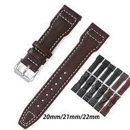 Genuine Leather Watch Band For IWC Big Pilot Spitfire TOP GUN Brown Black Cowhide Watch Strap 20mm 2