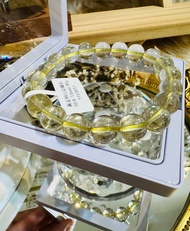 收藏透體玻璃透黃金利比亞隕石10.8-11mm30g財富引流器事業招財