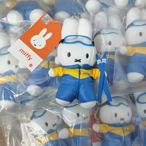 Miffy Ski Rabbit Plush Keychain Official Genuine Limited Edition Cute Bag Pendant Winter Olympics Gi