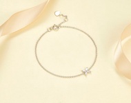 【輕珠寶】純18K金四葉草馬眼鑽石手鏈 幸運四葉草 珠寶訂製 B007