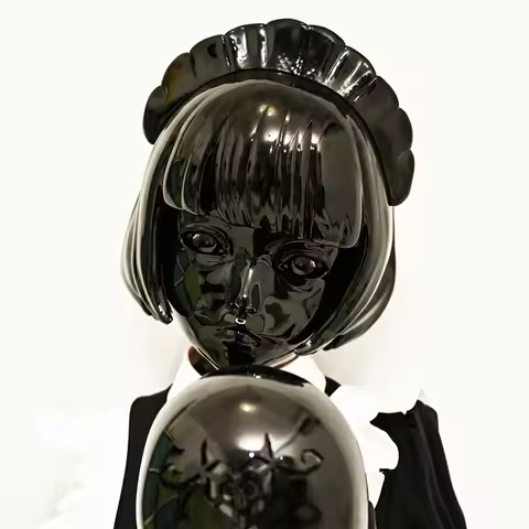 (mm52)Anime Character Black Kig Full Head with Lock Anime Cosplay Japanese Kigurumi Mask Anime DIY A