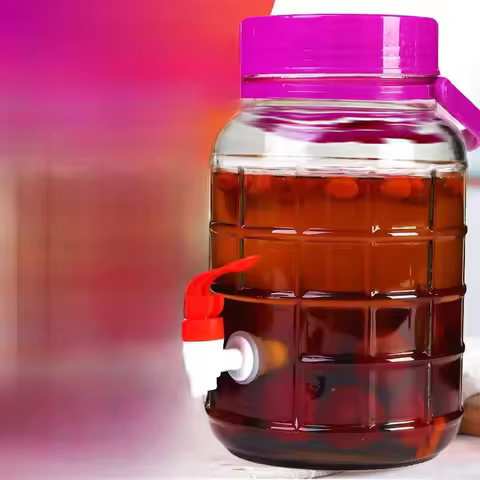 5 Liter 10 Liter Fermentation Jar Glass Bottle Pickle Wine Making Sealed Container 5 Jin 10 Jin Kitc