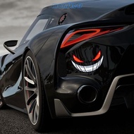 Mon 3D Raised Evil Eyes Car Sticker Decorative Sticker Waterproof Motorbike Accessory