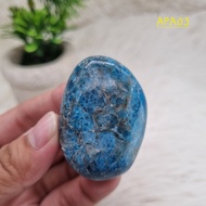Blue Apatite Crystal Palm Stone - Blue Apatite Healing Crystal - Blue Apatite Gallet - 03