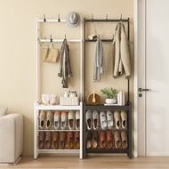 Clothes Hanging Coat Stand Hat Stand Clothes Stand Floor Coat Hanger Stand Steel No-Drill Entryway S