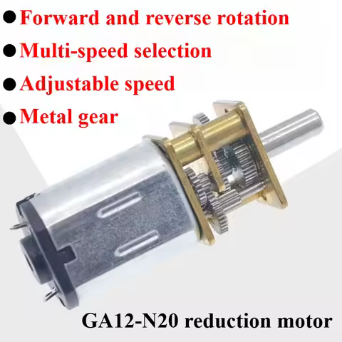 GA12-N20 Motor 3V 6V 12V Metal Gear Wheel 30RPM 50RPM 60RPM 100RPM 150RPM 200RPM 300RPM 600RPM 1000R
