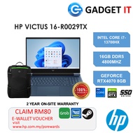 HP VICTUS 16-R0029TX GAMING LAPTOP (i7-13700HX,16GB,512GB SSD,16.1" FHD 144Hz,RTX 4070 8GB,WIN11) FREE BACKPACK