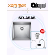 Abagno Under-Mount Single Bowl Kitchen Sink SUS304 S/STEEL KITCHEN SINK SR-4545