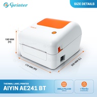 Gprinter เครื่องพิมพ์ฉลากสินค้า AS240 เครื่องปริ้นใบปะหน้า พิมพ์ฉลากความร้อน บาร์โค้ด Thermal Printe