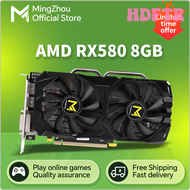 HDFTR Video Card RX 580 8G 256Bit 2048SP GDDR5 AMD GPU Graphics Cards Gamer RX580 Radeon 8GB Mining 
