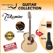 Takamine GJ72CE-12 NAT | Jumbo Cutaway 12-String Acoustic-Electric Guitar | Solid Spruce Top, Flame 
