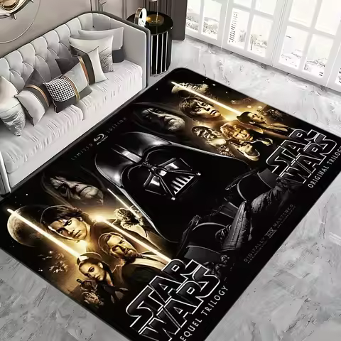 1pc STAR WARS Room Carpet - Star Wars Themed with Iconic Characters &, Non-Slip Suitable for Bedroom