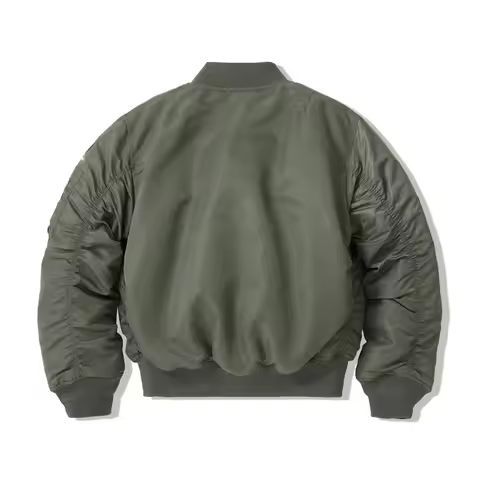 USAF William Gibson 2025 MA-1 Sage Men's Green Winter Coat Pilot Nylon VTG Padded L2B Vintage JAPAN