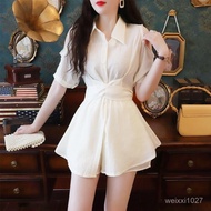 [Coco Women's Clothing] Design Sense Narrow-Waisted Fashion Suit Women 25 Summer Heavy Industry Bead