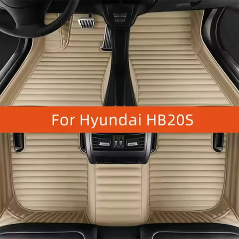 Custom Leather Car Floor Mat For Hyundai HB20S 2022 2023 2024 2025 2026 2027 Car Mat Interior Access