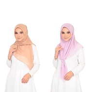 Hot selling Bawal cotton voil plain Bidang 45 kain best dan lebih 70 warna Square Hijab Wanita