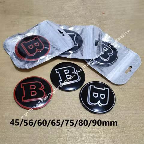 Modified wheel hubcap B logo Emblem Badge sticker for BRABUS W213 W204 W205 W253 W464 G63 G65 W463 G