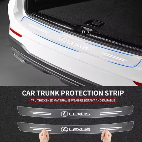 Car Transparent Rear Guard Plate Trunk Sticker For Lexus F SPORT LBX NX RX 350h 450h ES UX 300e GS G