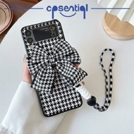 ◤NEW◢ Case Samsung Z Flip Model Bow & Flower | For Samsung Z Flip 6 5 4 3 | Z Flip 6 | Z Flip 5 | Z