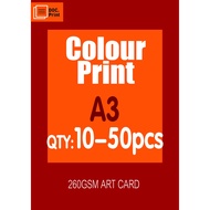COLOUR Printing Note Poster A3 Full Color 20-50pcs@Rm1.6-1.8 Single information digital printing Res