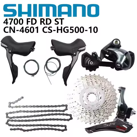 SHIMANO Tiagra 4700 10S Groupset Shifter Front Derailleur Rear Derailleur HG500-10 Cassette 4601 Cha